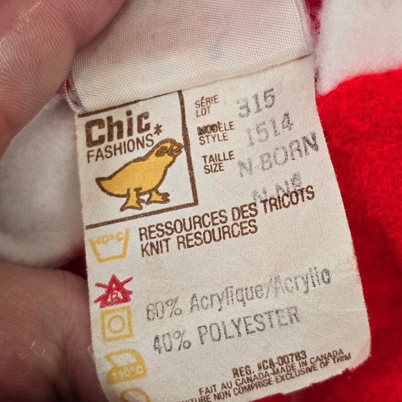 Vintage Infant Santa Sleeper Newborn Canadian Made Hooded Pajamas Holiday‎ Cozy - Picture 6 of 11